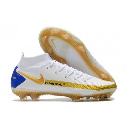 Nike Phantom GT Elite DF FG Firm Ground White Golden Blue