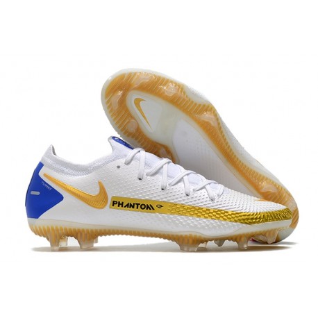 Nike New Phantom GT Elite FG White Gold Blue