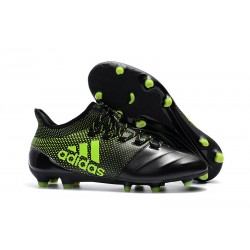 adidas ACE 17.1 Leather FG Soccer Boots Black Green