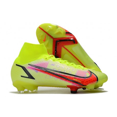 Top Nike Mercurial Superfly 8 Elite FG Volt Bright Crimson Black