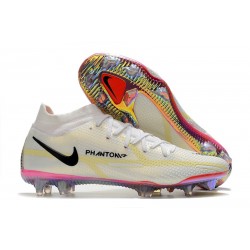 Nike Phantom GT 2 Elite Dynamic Fit FG Motivation - White Bright Crimson Volt Black