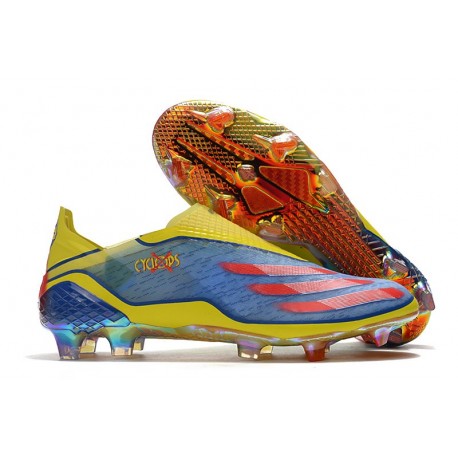 adidas X Ghosted + FG Boots X-Men Cyclops - Blue /Vivid Red/ Bright Yellow LIMITED EDITION