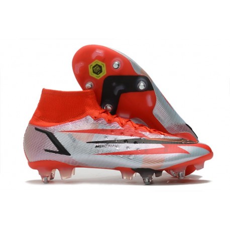 Nike Mercurial Superfly 8 Elite SG-Pro AC Spectrum - Bright Crimson/Metallic Silver