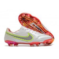 Nike Tiempo Legend 9 Elite FG Boots White Black Bright Crimson Pink Blast