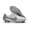 Nike Tiempo Legend 9 Elite FG Boots White Gray